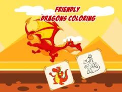 Spill Friendly Dragons Coloring online