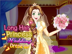 Spill Long Hair Princess Wedding Dress up online