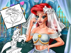 Spill Coloring Book for Ariel Mermaid online