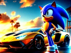 Spill Sonic Run for Lamborghini online