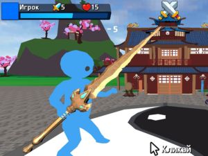 Spill Obby Stickman på sverd online