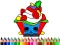 Spill Back To School: Cake Coloring Book online