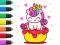 Spill Coloring Book: Unicorn Cupcake online