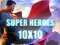 Spill Super heroes 10х10 online