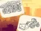 Spill Construction Trucks Coloring online