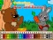 Spill Coloring book: Bear and rabbit online