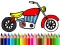 Spill Back To School: Motorbike Coloring online