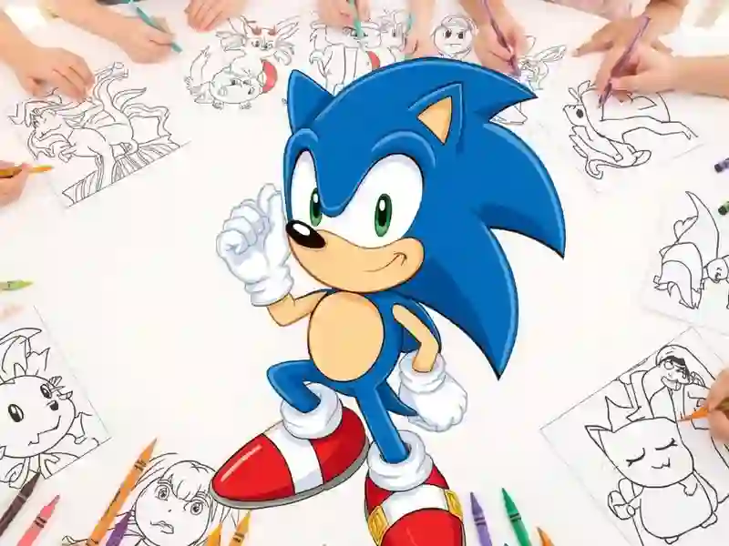 Spill Sonic Coloring online
