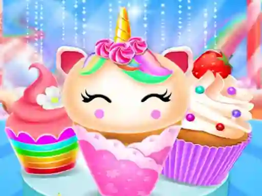 Spill Unicorn Mermaid Cupcake Cooking Design online