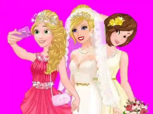 Spill Barbie's Wedding Selfie With Princesses online