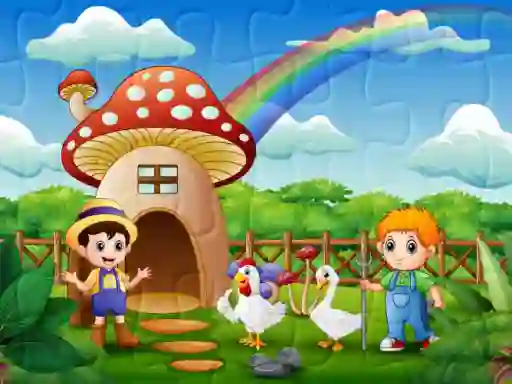 Spill Farm Animal Jigsaw online