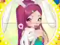 Spill Winx bunny style: Round Puzzle online