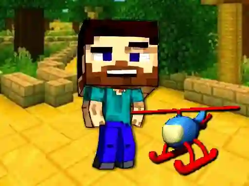 Spill Mineblock Helicopter Adventure online
