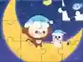 Spill Jigsaw Puzzle: Monkey With Moon online