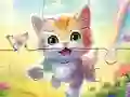 Spill Jigsaw Puzzle: Kitten With Butterfly online
