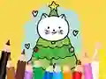 Spill Coloring Book: Cats And Christmas Tree online
