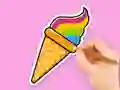 Spill Coloring Book: Rainbow Ice Cream online
