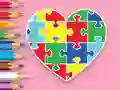 Spill Coloring Book: Heart Jigsaw online