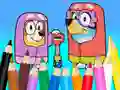 Spill Coloring Book: Bluey Flossing Grannies online