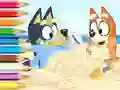 Spill Coloring Book: Bluey On The Beach online