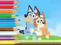 Spill Coloring Book: Bluey And Bingo Holiday online