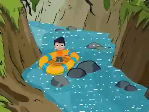 Spill Rescue the Cute Boy from River online
