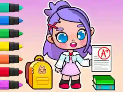 Spill Coloring Book: Avatar School Day online