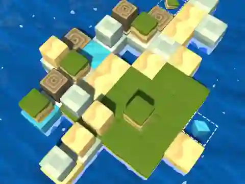 Spill Cube Island: ASMR Relax Puzzle online