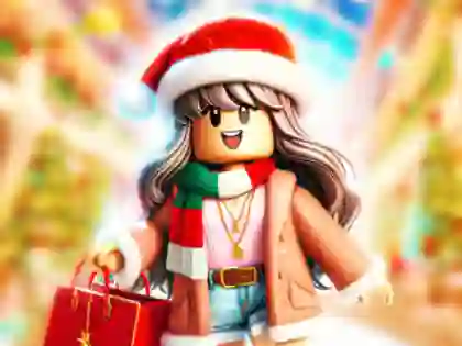 Spill Jigsaw Puzzle: Roblox Christmas Mall online
