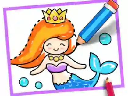 Spill Toddler Drawing: Mermaid online