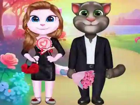 Spill Kitty Couple Lovely Valentine online