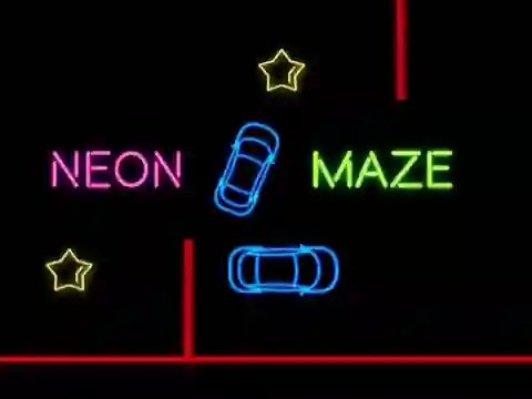 Spill Neon Car Maze online