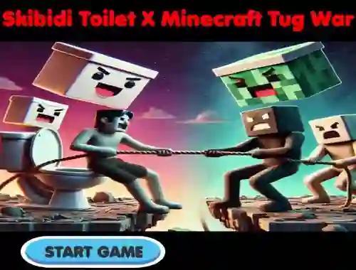 Spill Skibidi Toilet X Minecraft Tug War online
