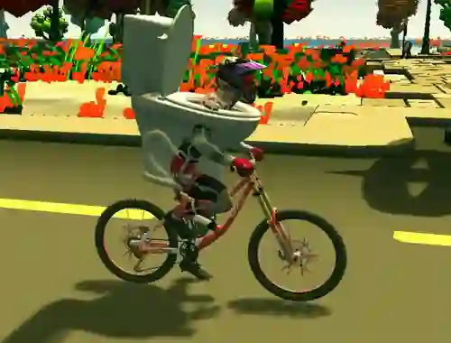 Spill Skibidi Toilet Bike Riding online