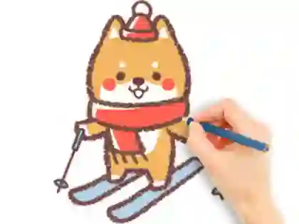 Spill Coloring Book: Skiing Puppy online