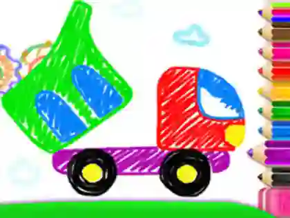 Spill Toddler Drawing: Tanker Truck online