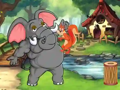 Spill Squirrel Trapped To Giant Elephant online