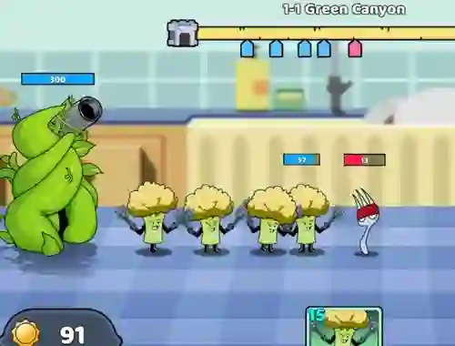 Spill Food Castle Tower Defense online