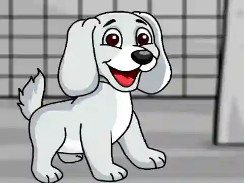 Spill Rescue the White Puppy from Cage online