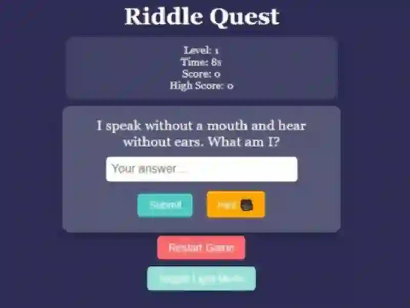 Spill Riddle Quest Brain Teaser online