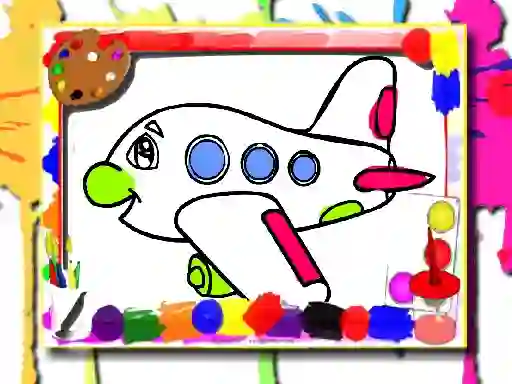 Spill Airplane Coloring Book online