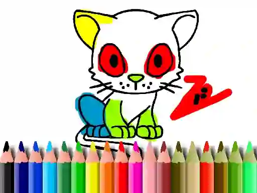 Spill Back To School: Cat Coloring online