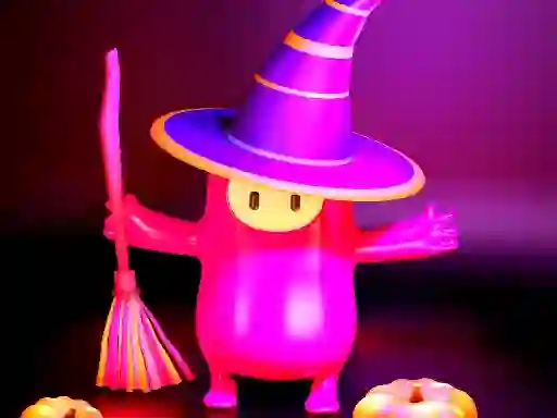 Spill Fall Guys Halloween Puzzle online