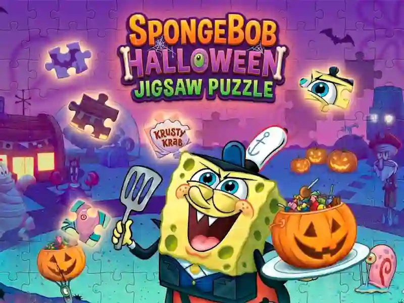 Spill SpongeBob Halloween Jigsaw Puzzle online