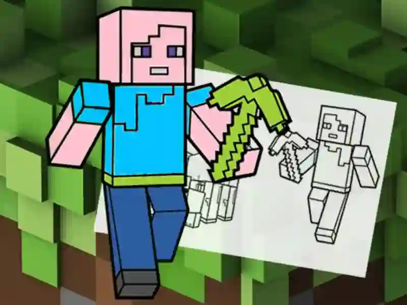 Spill Minecraft Fun Coloring Book online
