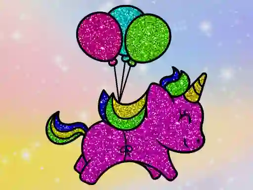 Spill Coloring Book Glittered Unicorns online