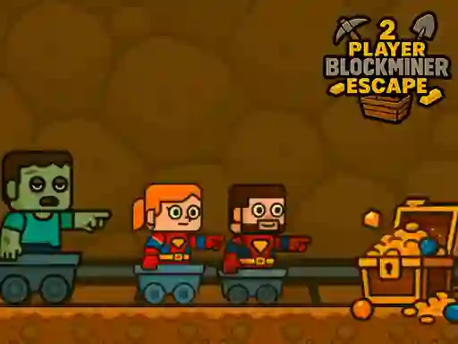 Spill 2 Player BlockMiner Escape online