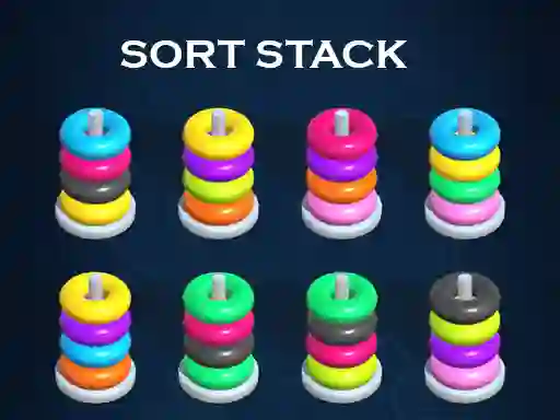 Spill Sort Stack color Hoop Game online
