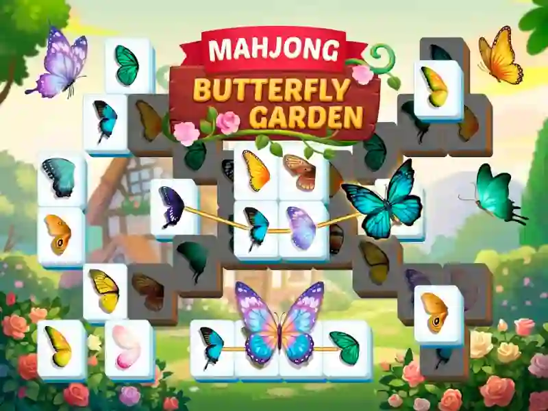 Spill Mahjong Butterfly Garden online