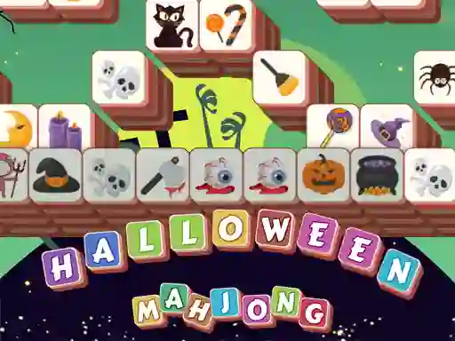 Spill Halloween Mahjong Tiles online